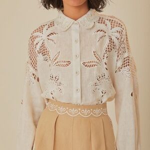 SEEKING - Farm Rio Palms Richelieu top